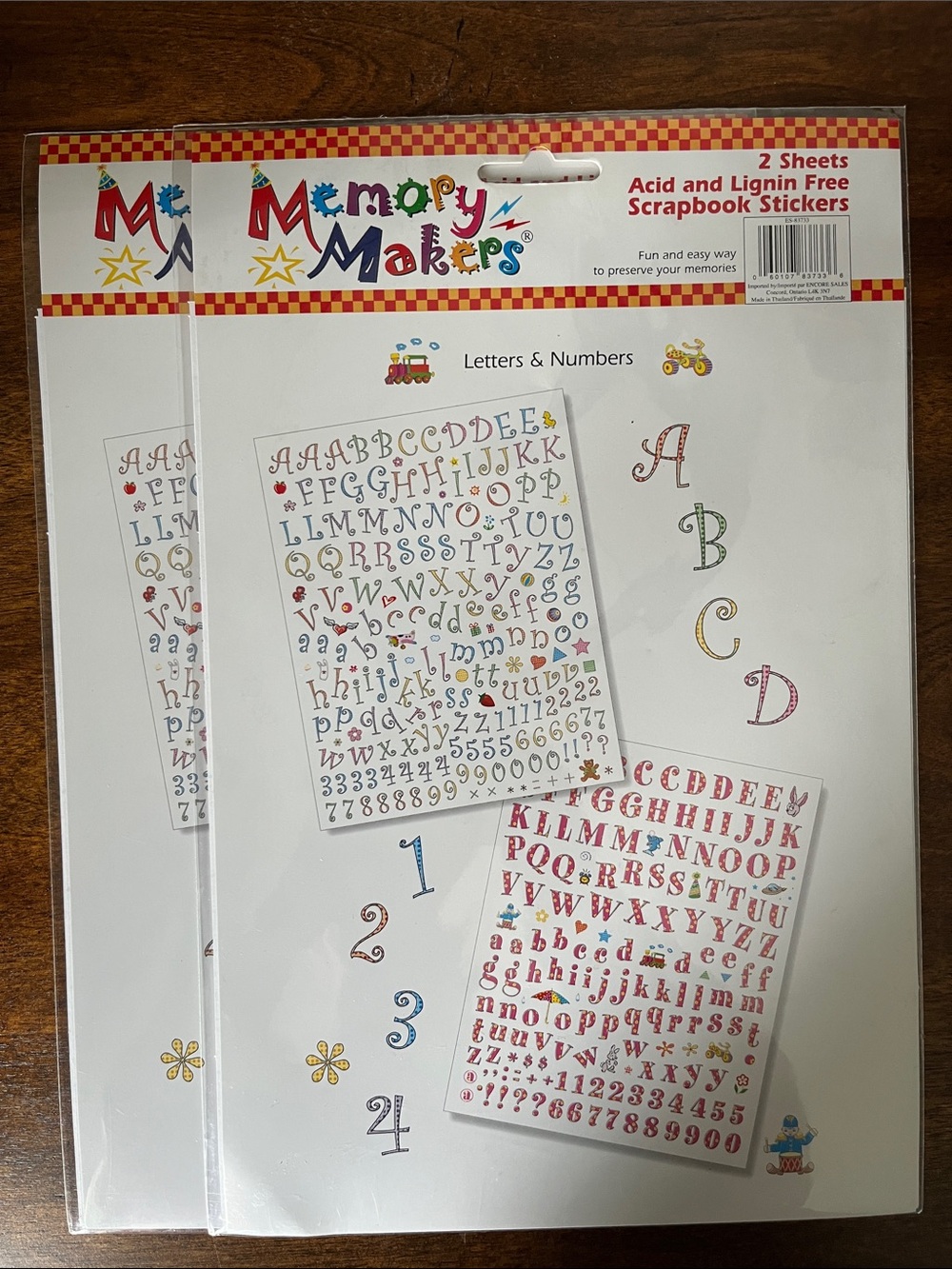 Memory Makers Letters & Numbers Scrapbook Stickers - Multicolor